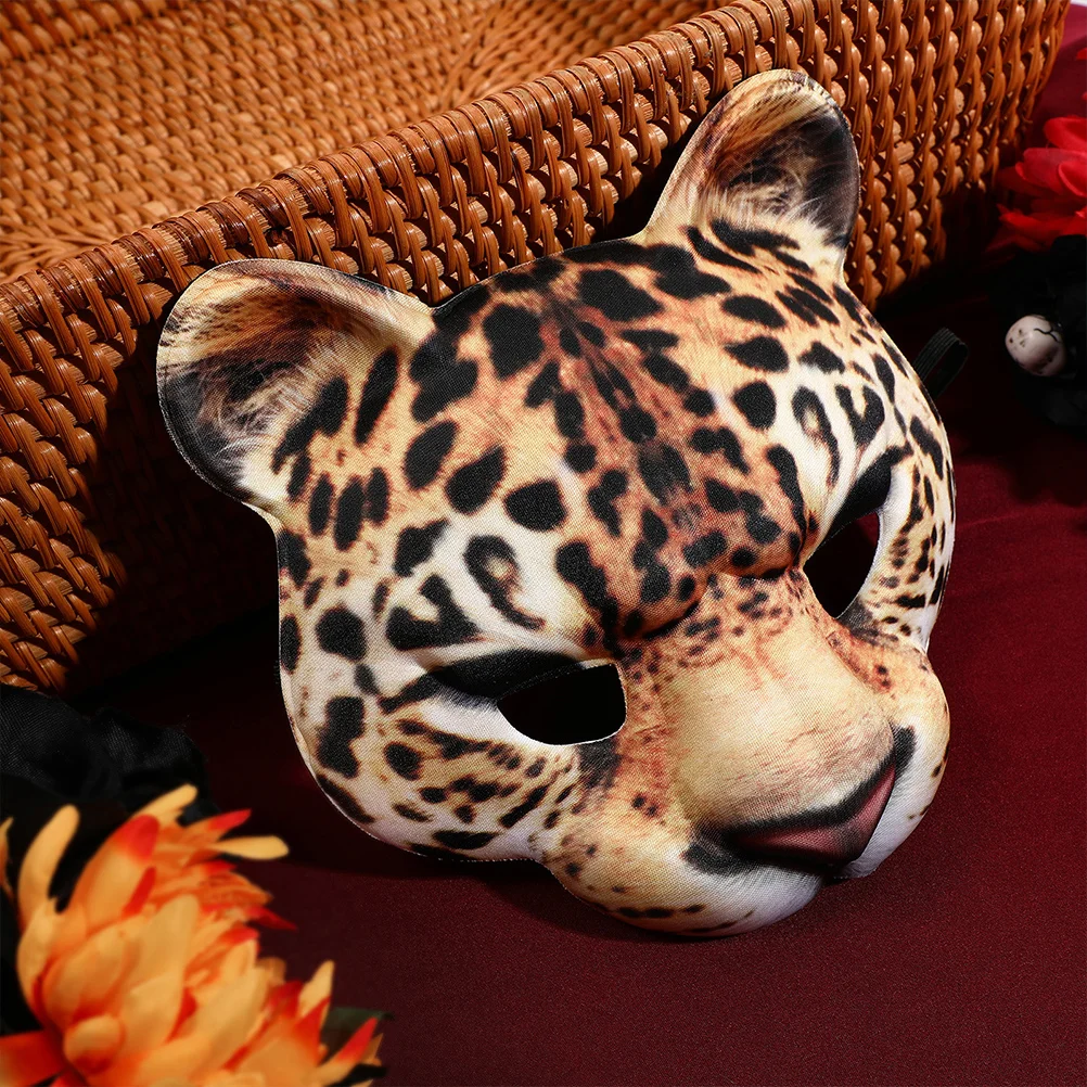 2 шт. леопардовая маска кабуки кошка реалистичное животное половина лица лев