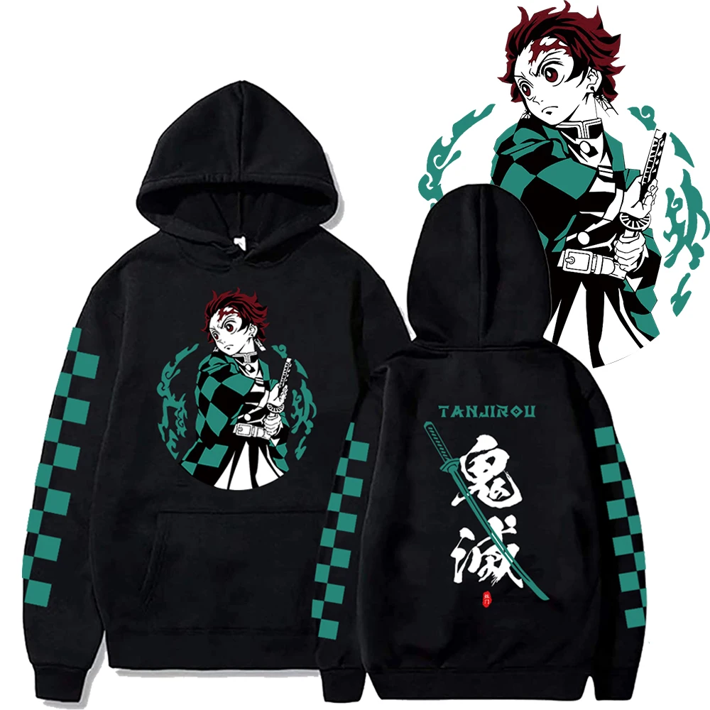 

Anime Hoodie Demon Slayer Hoodies Tanjiro Kamado Hoodie Fashion Cosplay Sudadera Harajuku Oversized Y2K Clothes