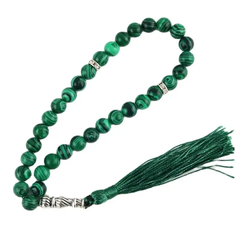 33 Бусы, Браслет из камня Tasbih, бусины 8 мм, бриллианты, ювелирные изделия, молитвенный бисер Tasbeeh, Masbaha, семейный подарок