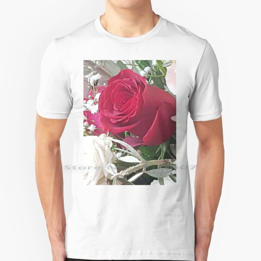 

A Rose Is A Rose T Shirt 100% Cotton Rose Red Nature Lovely Beautiful Flowerbud White Gorgeous Big Size 6xl Tee Gift Fashion