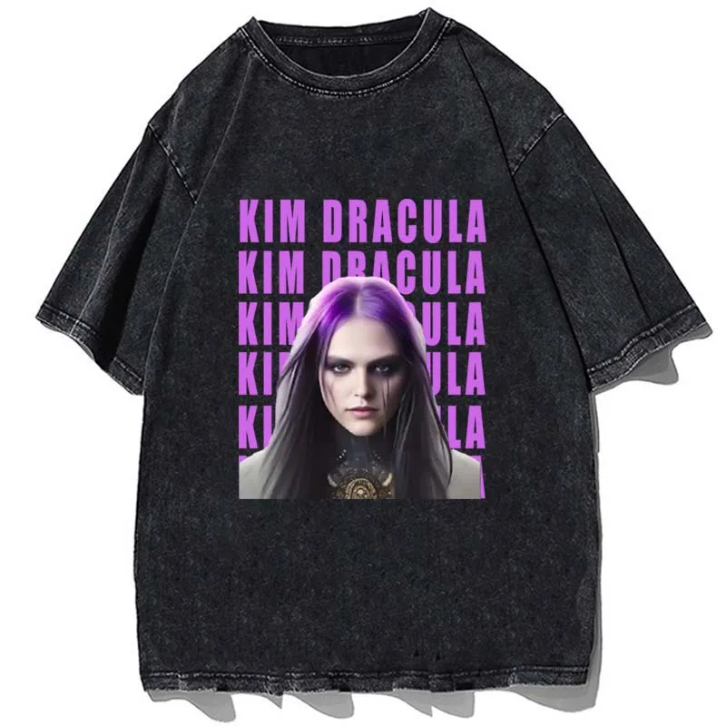 

Kim Dracula Graphic Tshirt Vintage 90s New Edition T-Shirt Summer Short Sleeves Streetwear Tees Mens Casual Cotton Oversize Tops