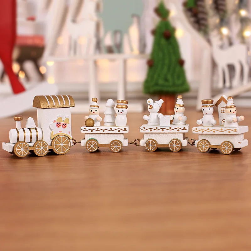 

Wooden Christmas Small Train Xmas Ornaments Merry Decor For Home Happy New Year 2023 Creative Kids Naviidad Gifts Gift