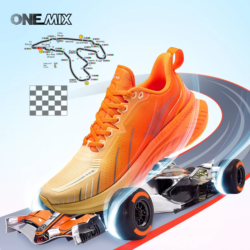 ONEMIX New Top Cushioning Road Running Shoes for Man Athletic Training Sport Shoes Outdoor Non-slip Wear-resistan Sneakers