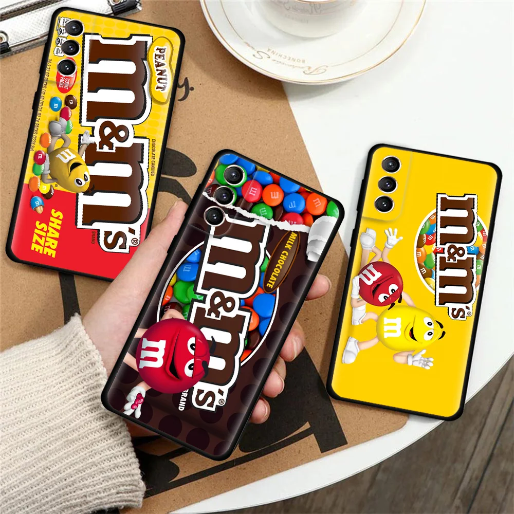 

MaiYaCa M&Ms Chocolate Case For Samsung Galaxy S20 FE S22 S21 Ultra S10 Fashion Silicone Shell S9 S8 Plus S10e S7 Phone Cover