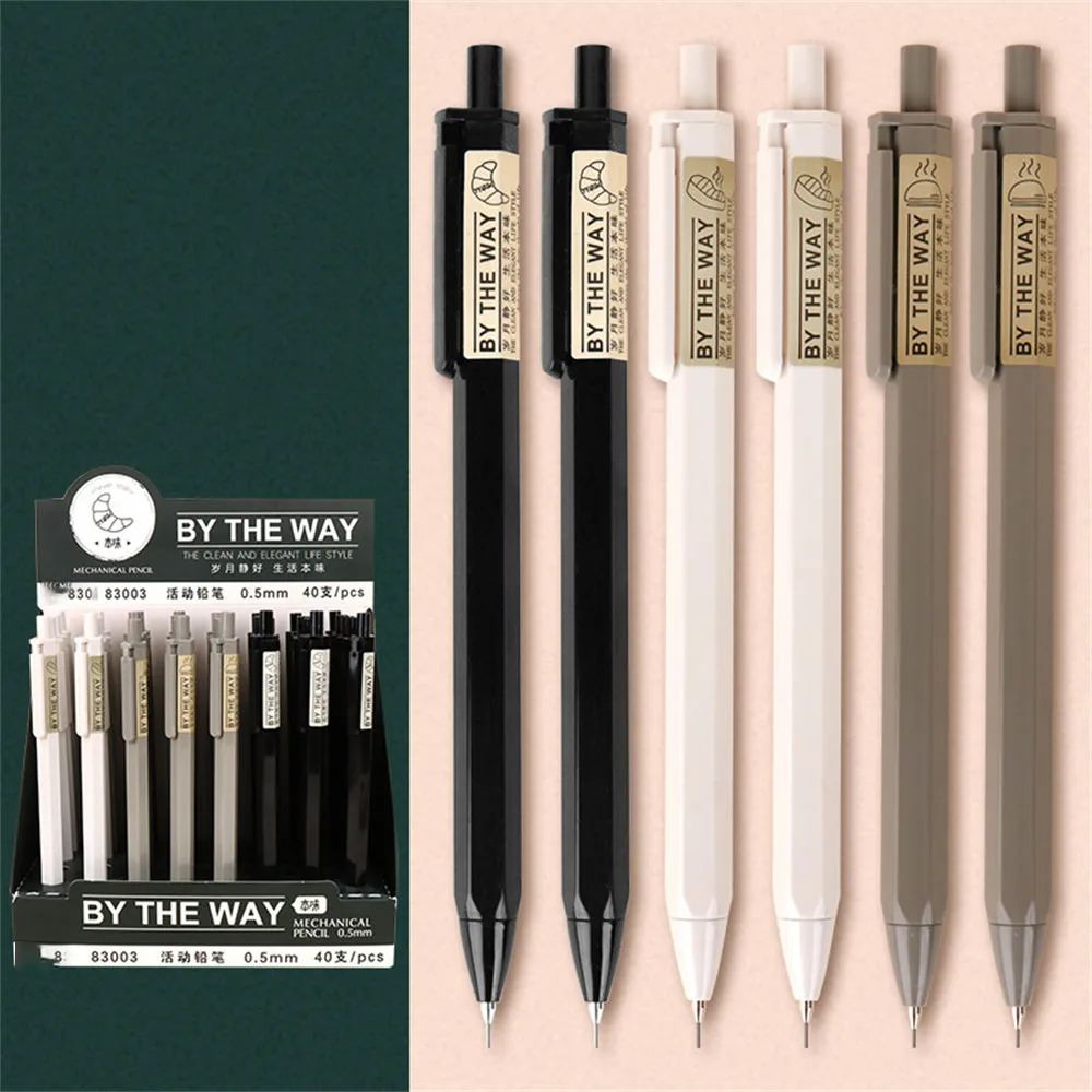 

0.5/0.7mm Mechanical Pencil Automatic Press Pen HB Lead Sketch Drawing Pencil Students Writing School Stationery Pencil for Kids