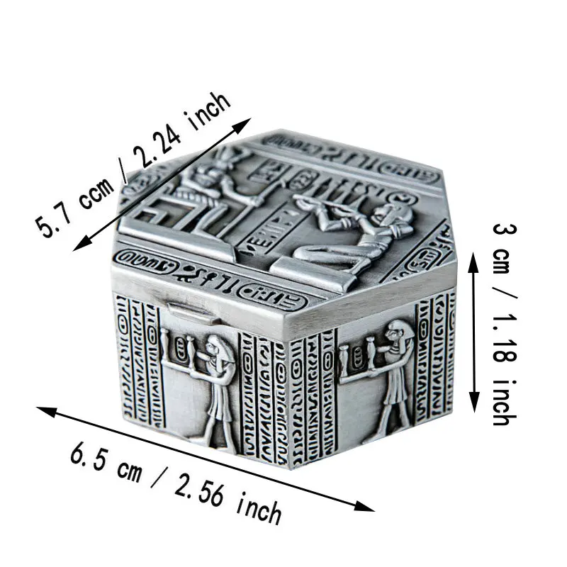 

Металлическая шкатулка для украшений Египетский стиль