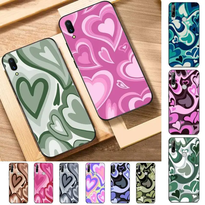 

Love Heart Phone Case for Huawei Y 6 9 7 5 8s prime 2019 2018 enjoy 7 plus