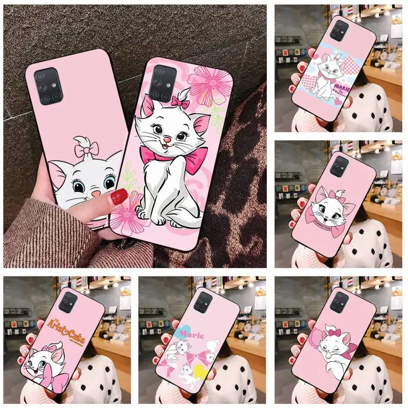 

Disney Cute Marie Cat Phone Case For Samsung Galaxy A03S A52 A13 A53 A73 A72 A12 A31 A81 A30 A32 A50 A80 A71 A51 5G