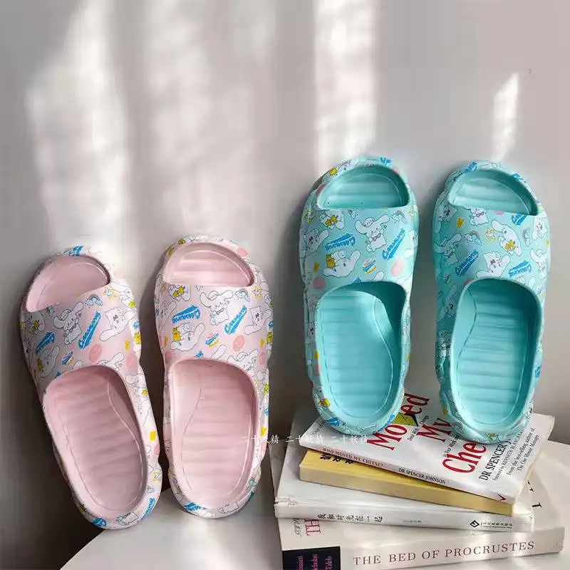 

Sanrio Cinnamoroll Kawaii Sandals Heart Platform Cute Pink Blue Slippers Non-Slip Wear-Resistant Leisure Children Birthday Gift