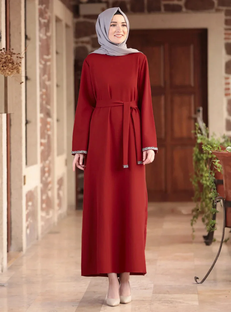 

Ramadan Muslim Fashion Dress Kimono Kaftan Dubai Eid Satin Abaya For Women Kaftan Robe Turkey Clothing For Women Robe Femme