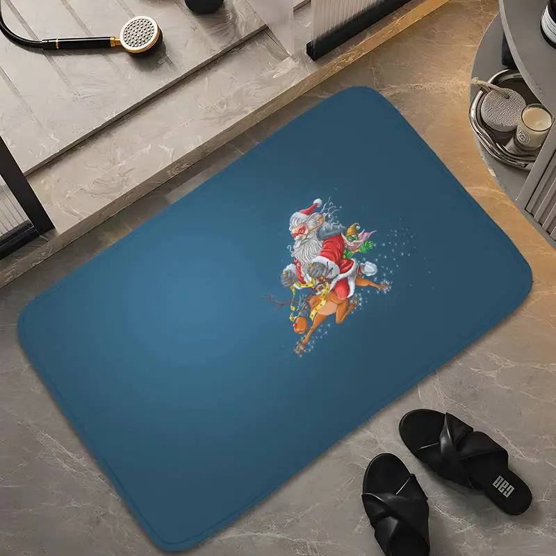 

Сани Рождественский фланелевый ковер для гостиной однотонный Впитывающий Коврик для входной двери Мягкий Нескользящий Коврик для детской ...