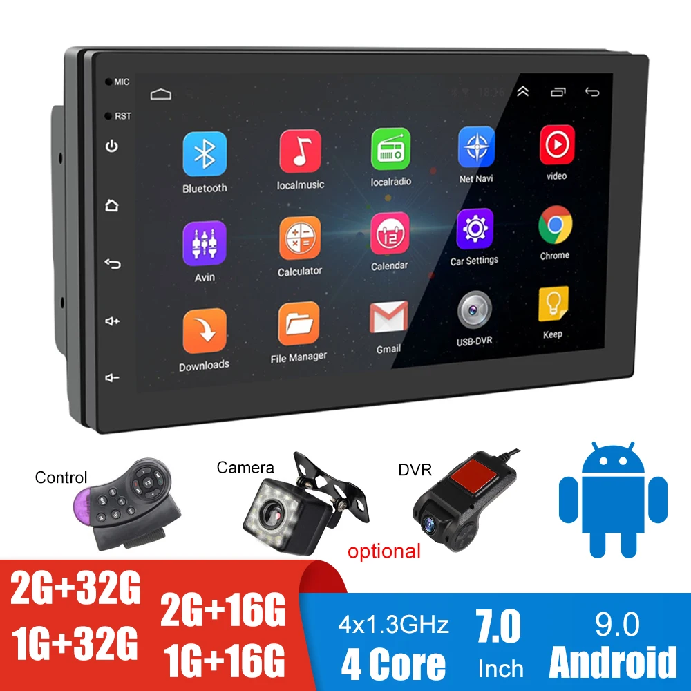 7 inch Screen Autoradio Car DVD Player 2 Din Stereo MP5 MP3 Radio Audio GPS Android WIFI Bluetooth Auto Accessories Cartronics