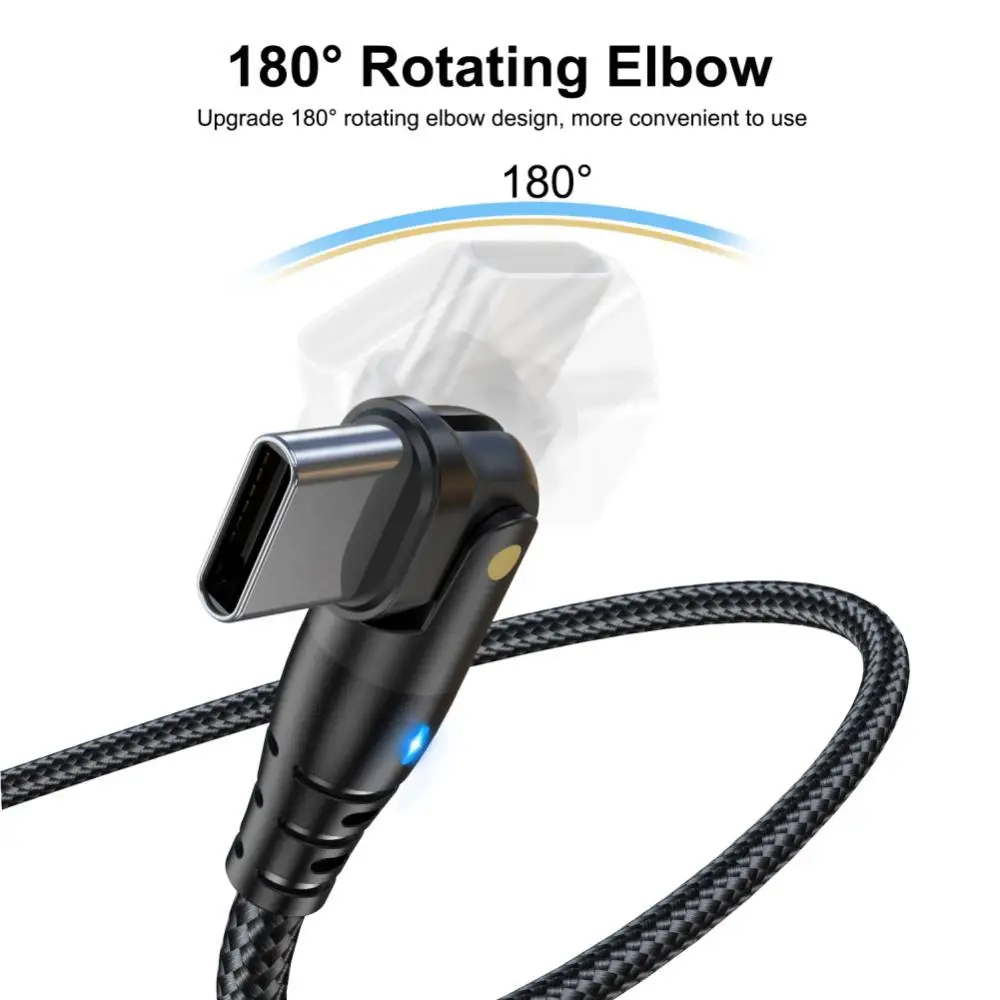 

Aluminum Usb-c To Type C Cable Rotating Fast Charging Wire 60w 3a Mobile Phone Charger For Xiaomi Huawei Samsung Data Transfer