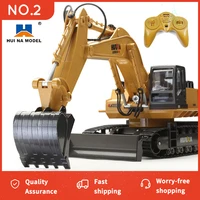 huina 510 116 rc excavator truck 2 4g remote radio controlled car tractor model engineering car 11 channels toys for boys