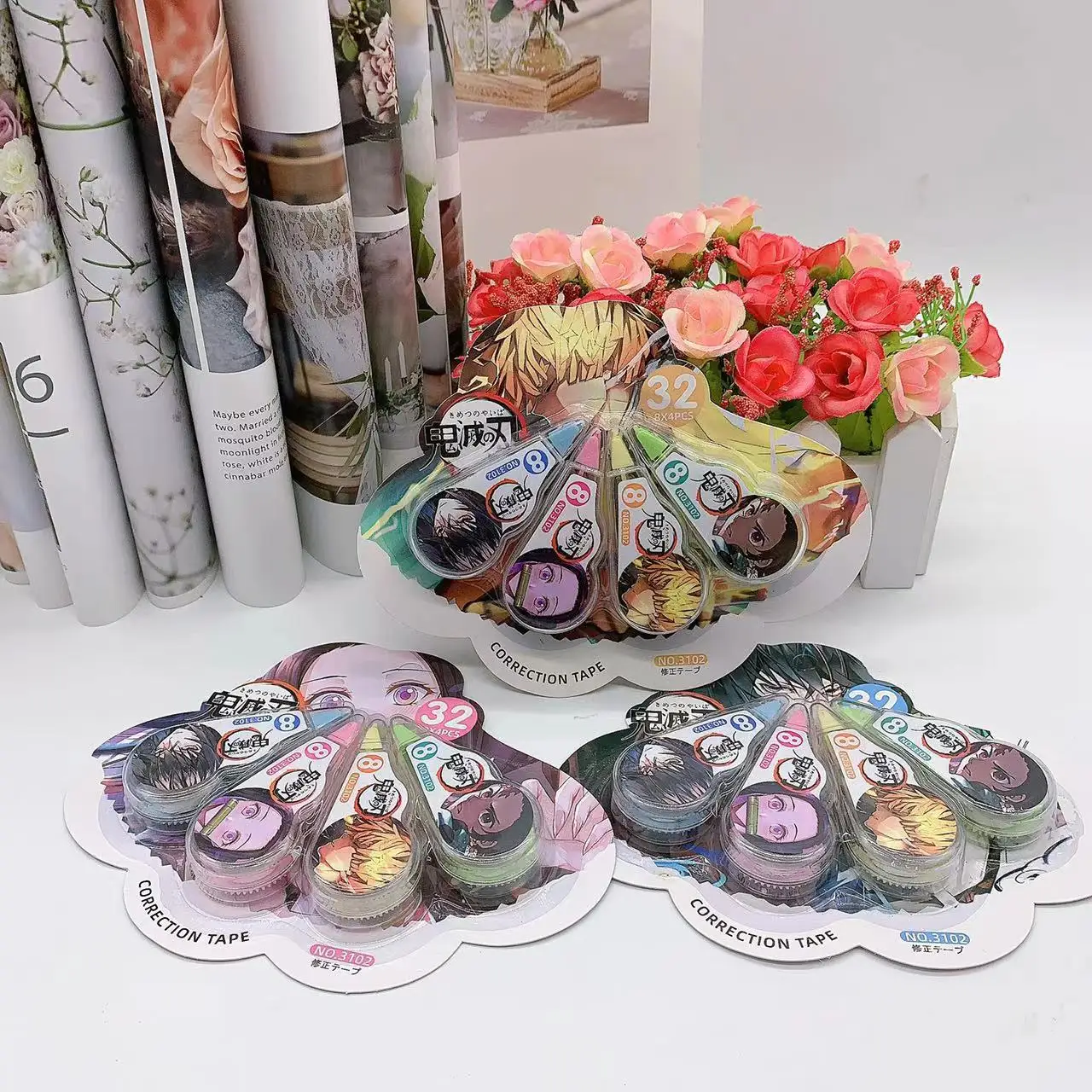 

4 шт./корр., корзина для коррекции рисунков из аниме «рассекающий демонов», школьные принадлежности, канцелярские принадлежности для школы и...