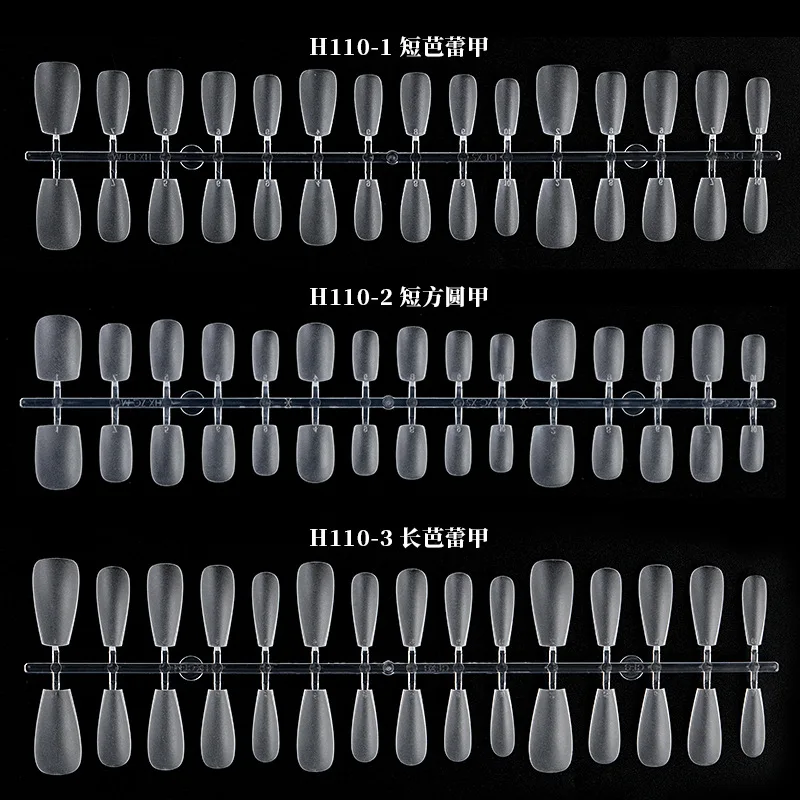 

300pcs Full Cover Sculpted Nail Tips Clear Short Round Square Almond Fake Nail Extra Short Fake Nails Supplies Manicure
