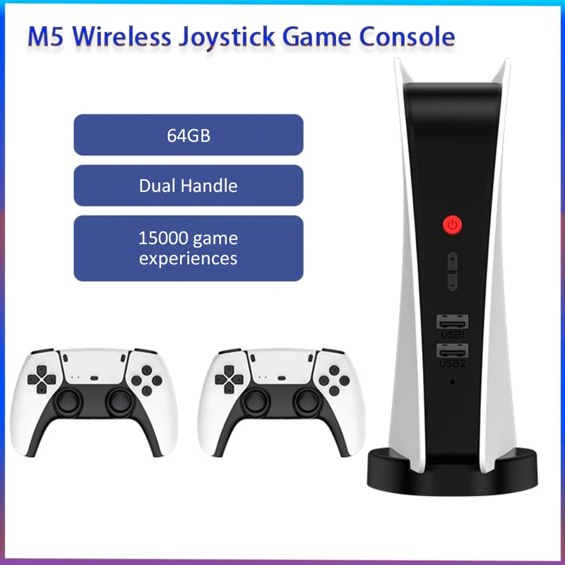 

Игровая консоль M5, беспроводной контроллер 2,4 ГГц 4k Hd Tv 20000 +, классические игры для Cps/fc/gba/sfc/ps1/gb, детский подарок, новинка