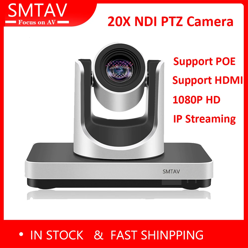 

SMTAV NDI PTZ Camera，20x Optical + 16X Digital Zoom With Simultaneous 3G-SDI HDMI Output,NDI HX,For Broadcast/Education/House