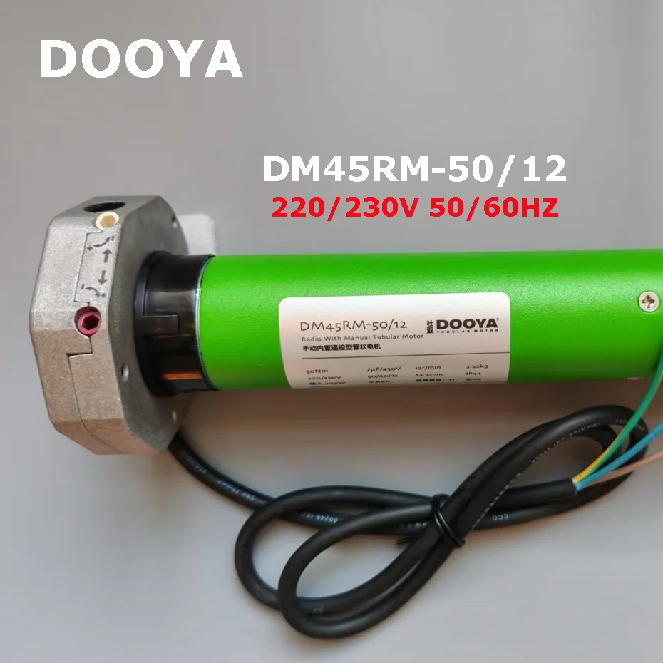 

Dooya DM45RM 50/12 трубчатый двигатель с короткой осью для моторизованной дверцы рольставней/окна/солнцезащитного козырька, ручное управление + пульт дистанционного управления DC2760AM