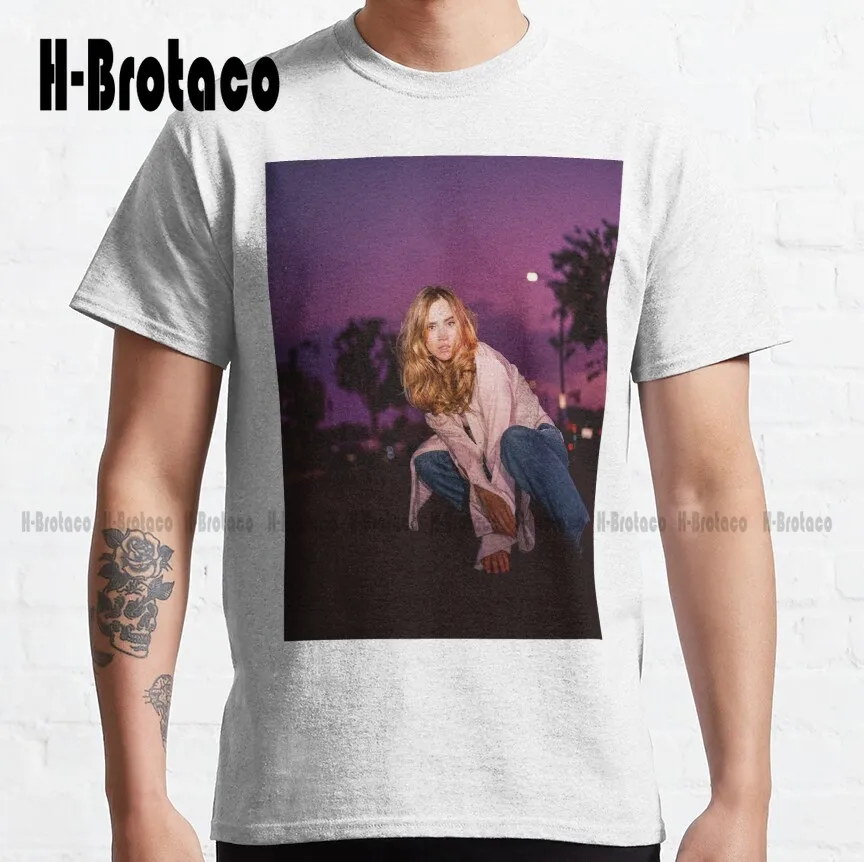 

Классическая футболка Suki Waterhouse с позой, я люблю моего парня, хлопковая уличная простая винтажная Повседневная футболка, индивидуальный под...