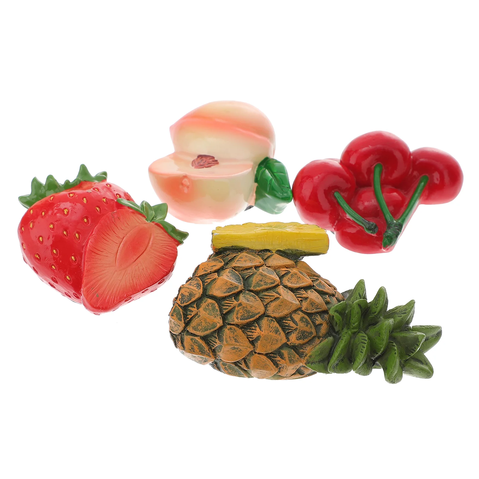 

4pcs Magnets Adorable Vivid Fruit Fridge Magnets Refrigerator Decorations Pineapple Peach Magnets Refrigerator Magnets