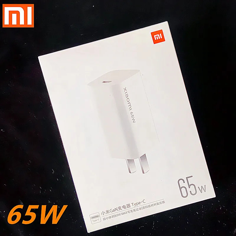 

Original Xiaomi GaN 65W Travel Charger 48% Smaller USB Type-C Smart Output PD Quick Charge 5V/9V/12V/15V=3A 10V=5A 20V=3.25A