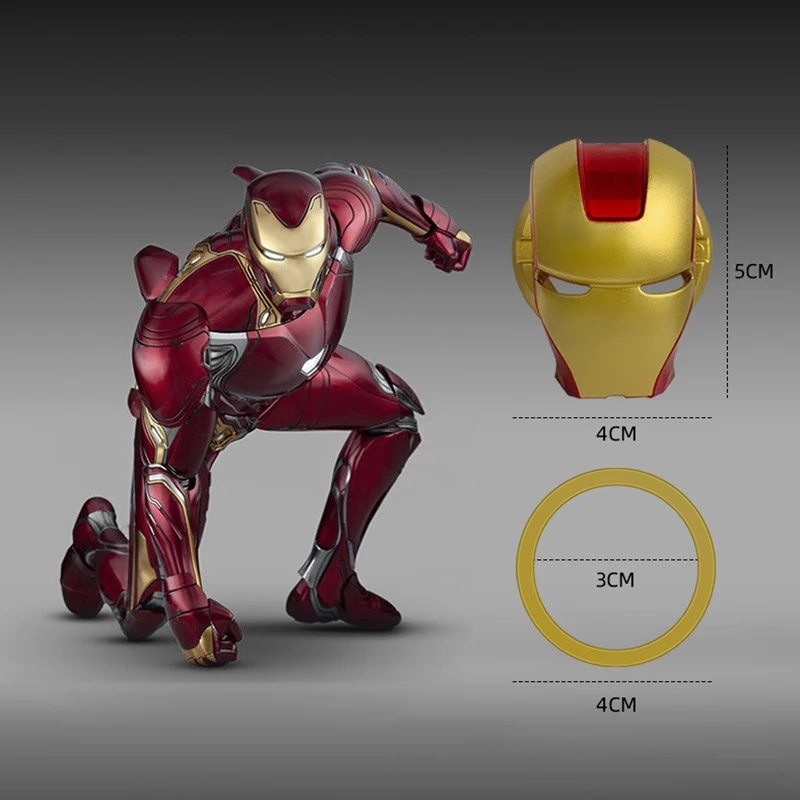 Marvel Spiderman Iron Man ABS plastic Car Interior Sticker Anime Figure Engine Ignition Start Switch Button Cover Trim Toys |