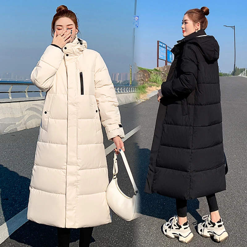 EHQAXIN Winter Women's Down Jacket 2022 New Hooded Thickened Clothes Loose Korean Casual Long Warm Cotton Coats Jackets S-XL