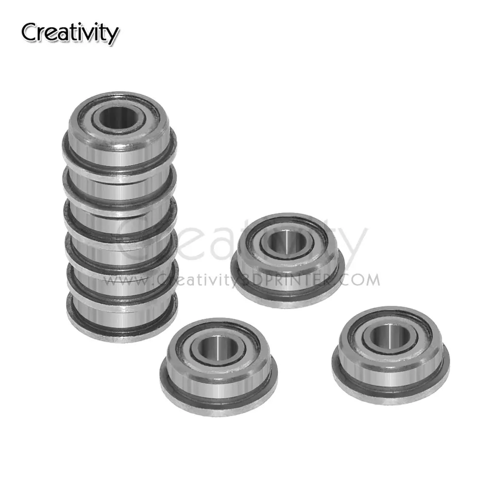 

10Pcs F623ZZ 3d printer flange bushing ball bearings 3x10x4 mm Mini Metal Double Shielded Flanged Ball Bearings For 3D printer