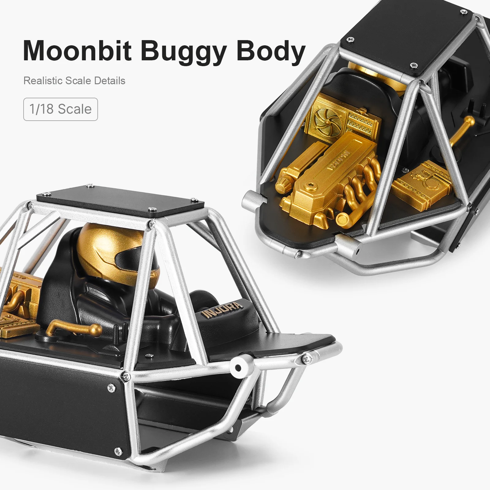 Фото Комплект кузова INJORA Moonbit из нейлоновой трубчатой ткани для радиоуправляемого краулера 1/18 TRX4M №5