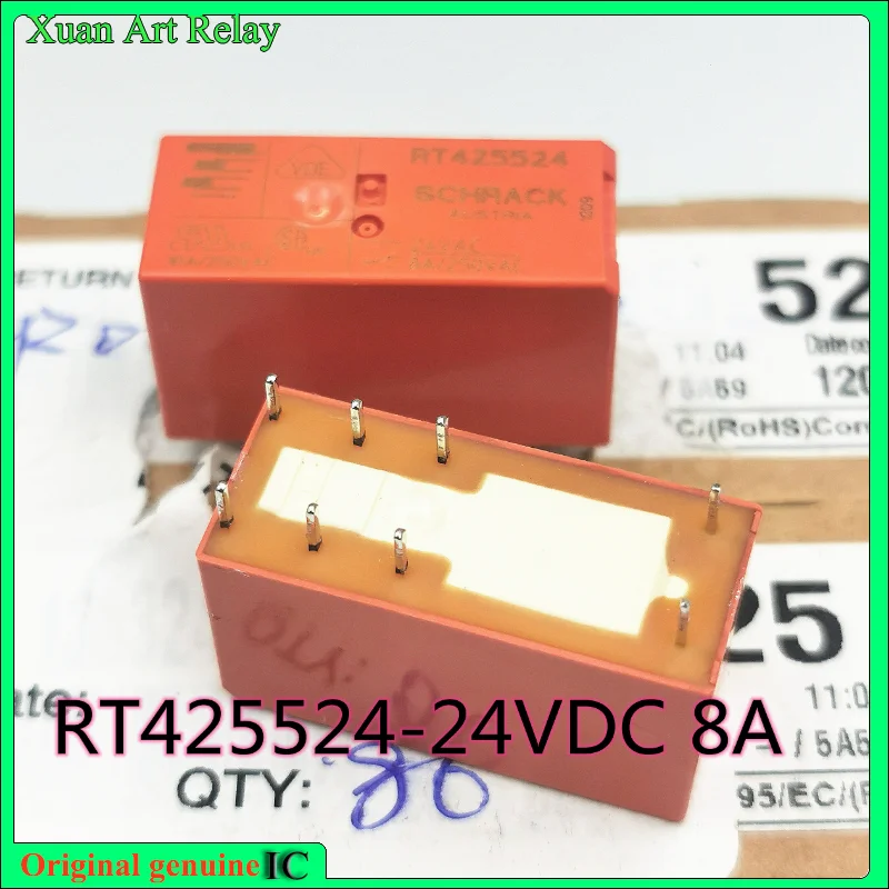 1 шт./лот 100% оригинальное реле: Новое реле RT425524 24VAC 8A