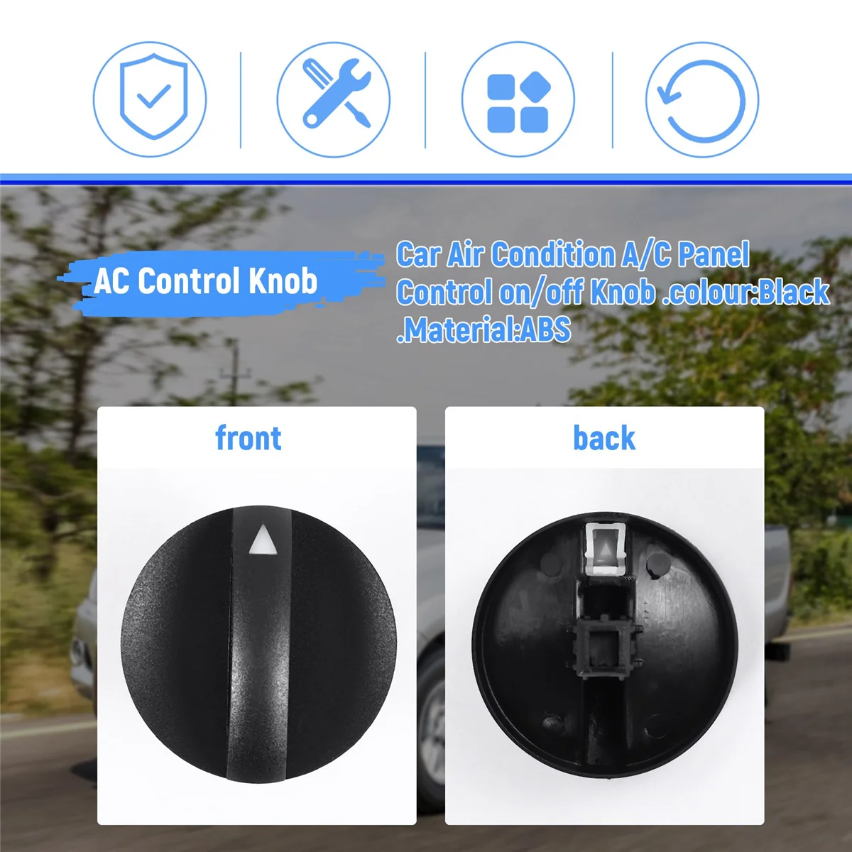 Автомобильная панель кондиционера A/C ручка переключателя управления черная для