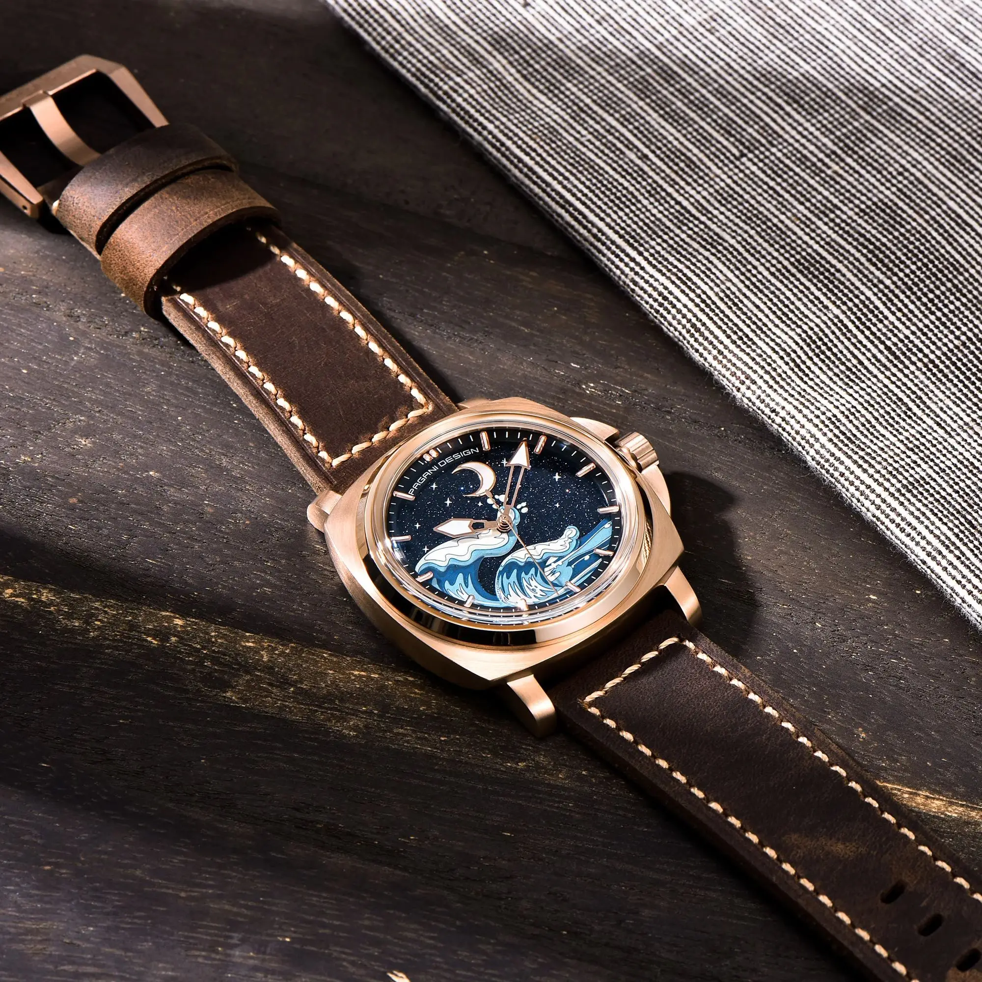 Новинка 2024 г. PAGANI DESIGN модные мужские механические ремешки AR + AF водонепроницаемые