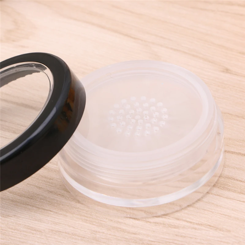 

10g Plastic Loose Powder Jar Powder Puff Boxes Empty Cosmetic Container Travel