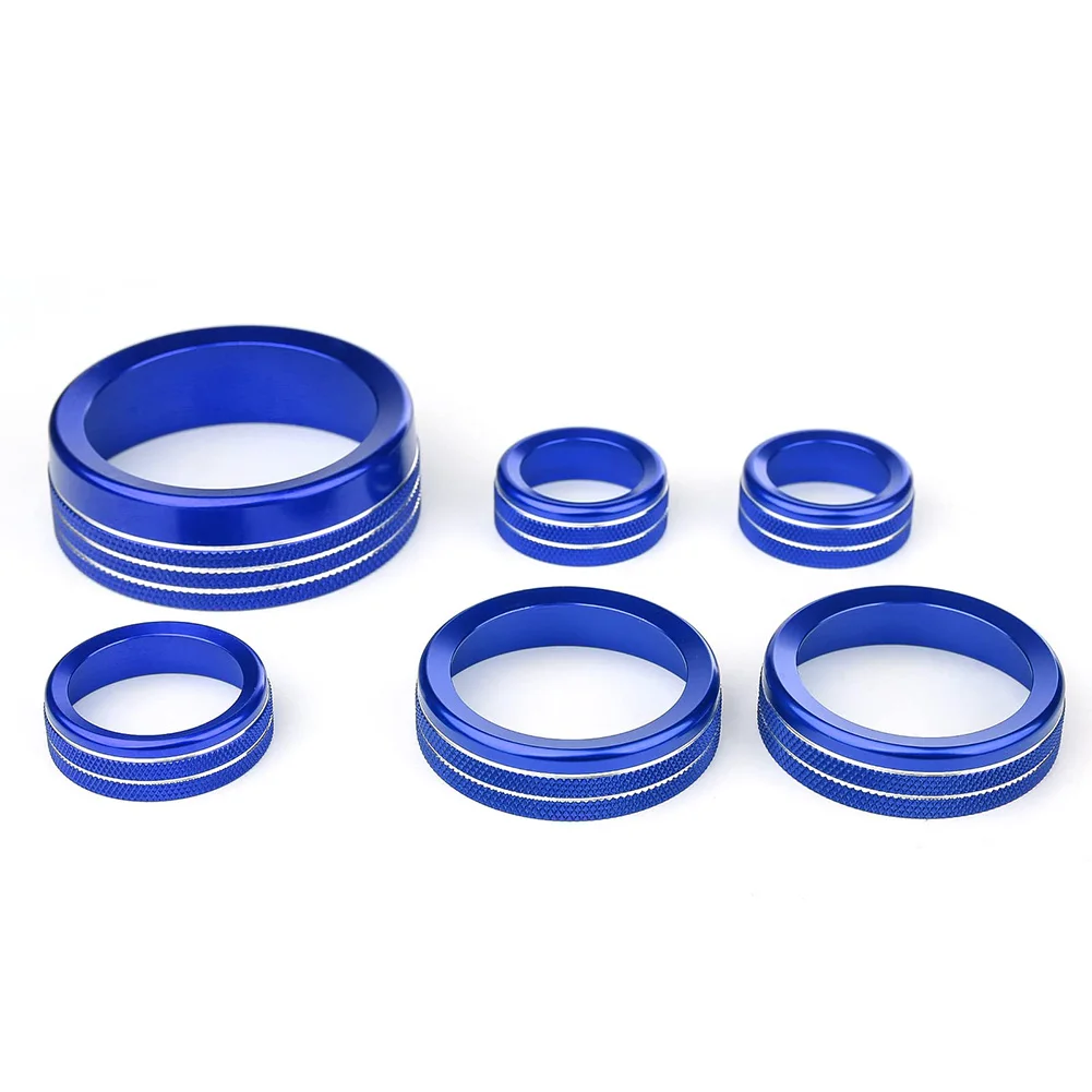

Car Accessories Button Ring 6pcs Aluminum Alloy Blue Clean The Car Knobs Exquisite And Sporty For Ford Maverick XL