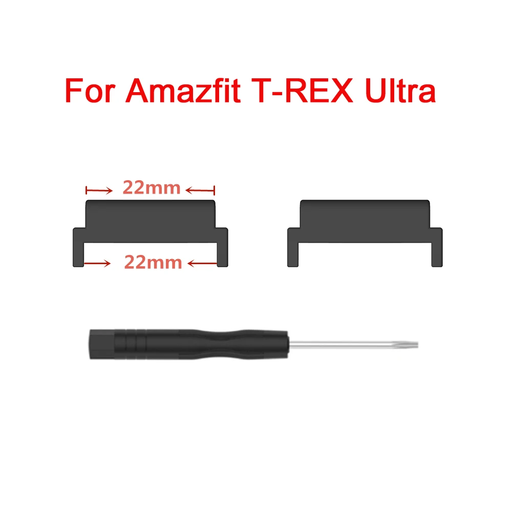 Фото 1 пара 22 мм металлический соединительный ремешок, инструмент для Huami Amazfit T-Rex 1 2 3 Ultra Rex2 Rex3, сменный адаптер №4
