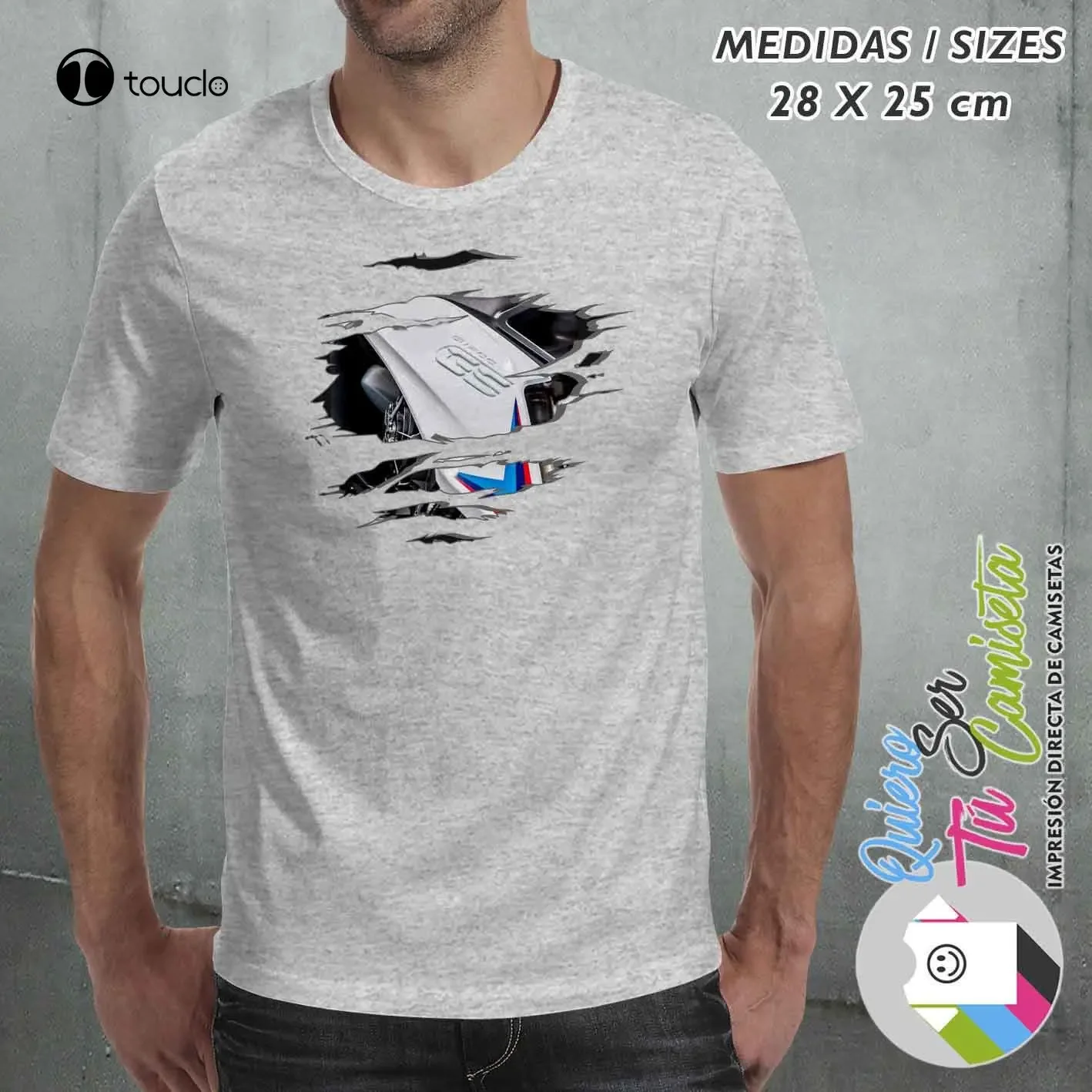 Новая летняя крутая футболка с немецкими мотоциклами Gs 1200 Efecto Desgarrado хлопковая на