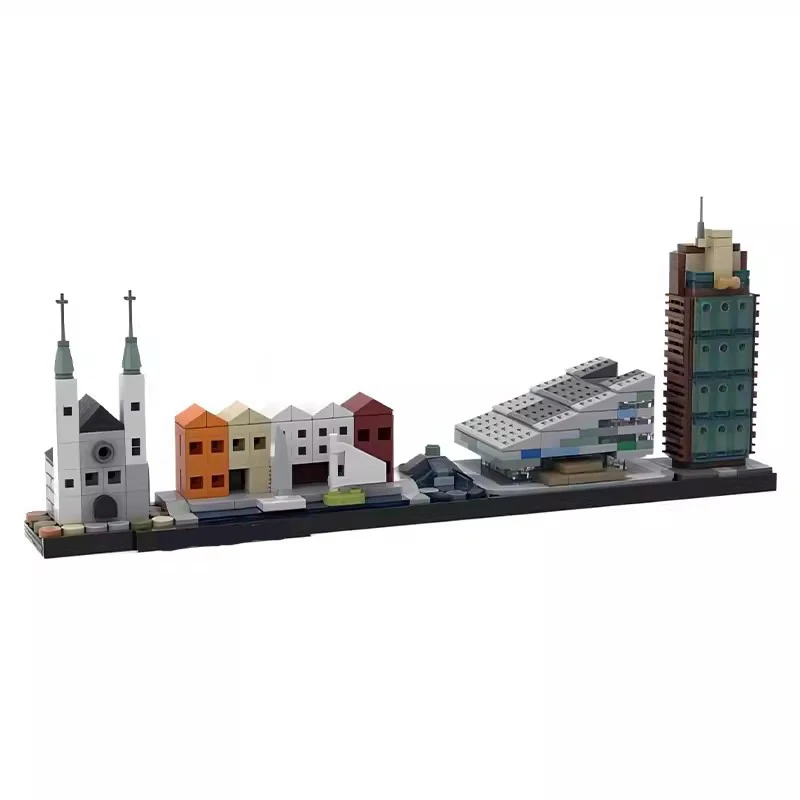Фото Конструктор Bricklink строительные блоки здания Франкфурта Bremen Cleveland Нью-Йорк Венеция Берлин игрушки №4