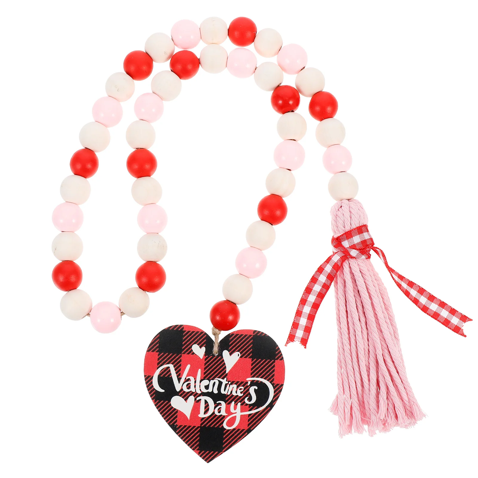 

Valentine's Day Hanging Pendant Wood Bead Pendant Tassel String Tassel Home Decor