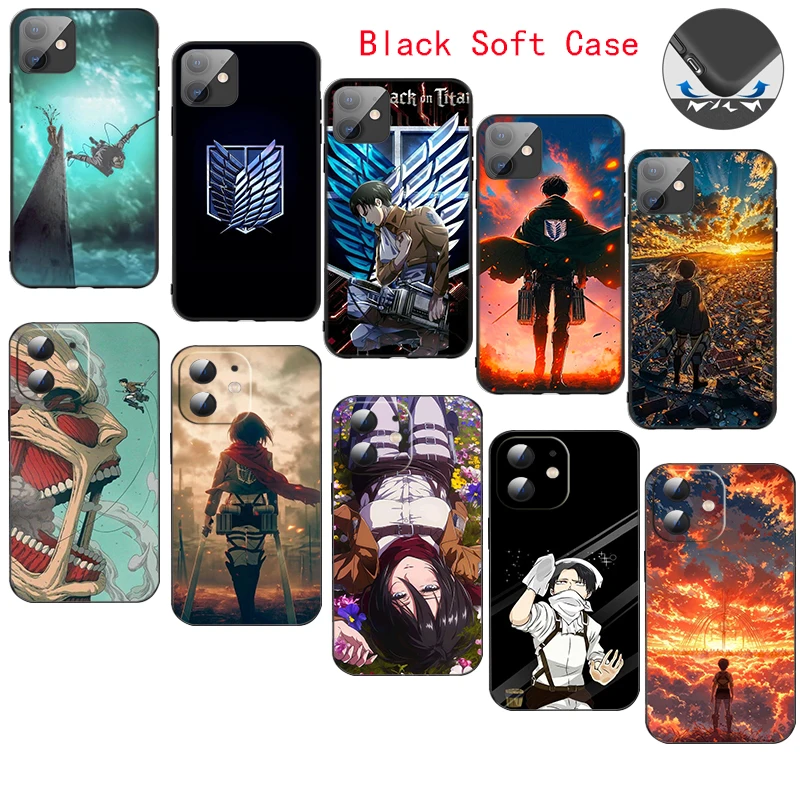 CR12 Attack on Titan Anime Soft Silicone Case for Moto G 5G G9 G30 G50 G60 G52 E7 Power E32