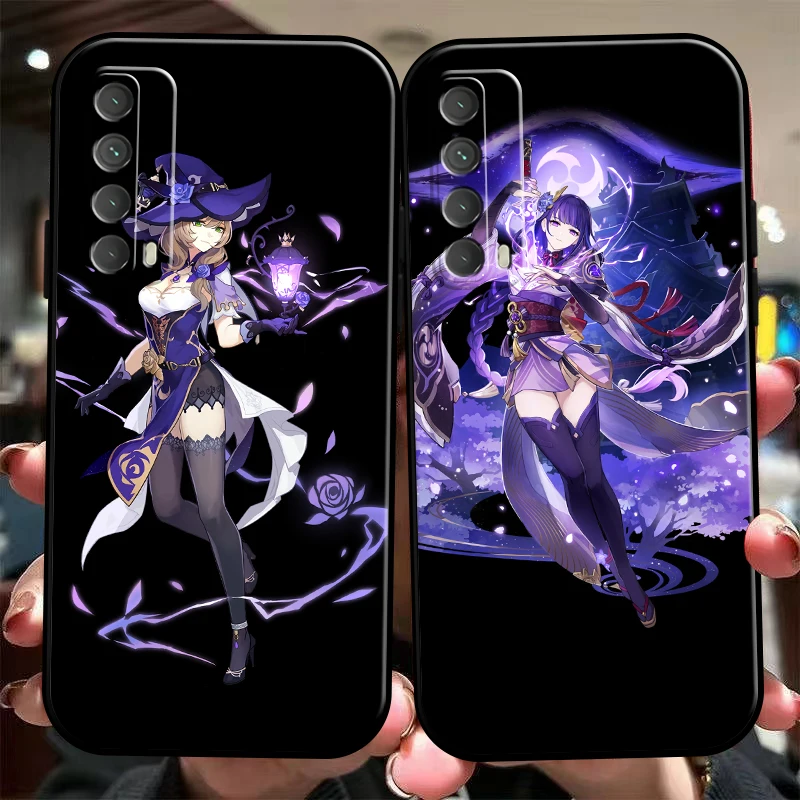 

Genshin Impact Project Game Phone Case For Huawei P Smart Z 2019 2021 P20 P20 Lite Pro P30 Lite Pro P40 P40 Lite 5G Coque Black