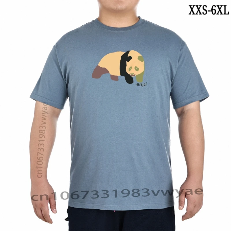 Enjoi Men Size  Olive Green Panda Mustache Short Sleeve Crew