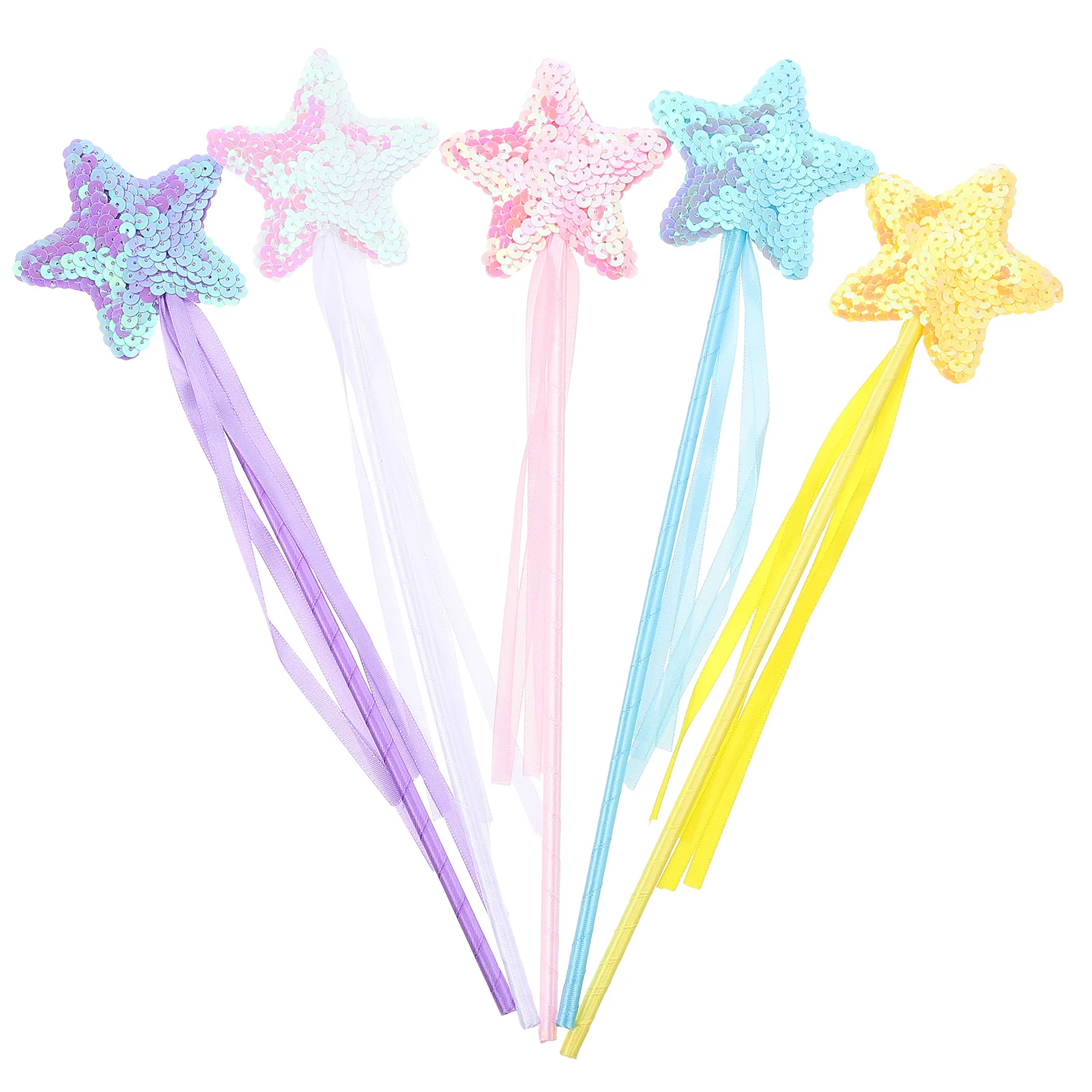 

5Pcs Tassel Fairy Wand Star Fairy Wand Party Photo Prop Girl Fairy Stick Wand Toy