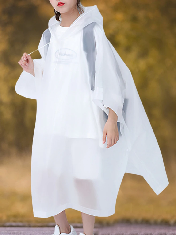 Уличная дождевик многоразовый с капюшоном на шнурке костюм-дождевик из