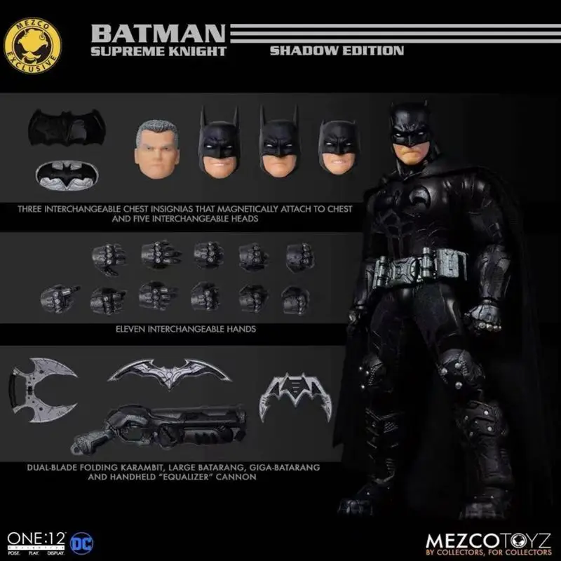

In Stock Original Mezco Toyz THE ONE:12 Batman Supreme Knight Shadow Edition Exclusive Action Figure Anime Model Collectible Toy