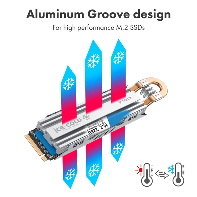 ABNRR INEO NVMe твердотельный радиатор жесткого диска с крышкой для PS5 M.2 SSD радиатор эффективное рассеивание тепла охлаждающий кулер (art.: 3920cd23337b7) - 3920cd23337b7