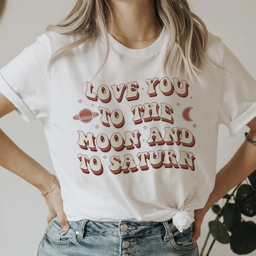 

Women Love Letter Trend Funny Clothing Print Female Top Short Sleeve Tee Casual Summer Clothes Tshirt Fashion Graphic T-shirt