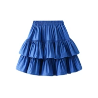 japan style mini skirts korean fashion clothing a line solid ruffles above knee mini empire faldas largas mujer