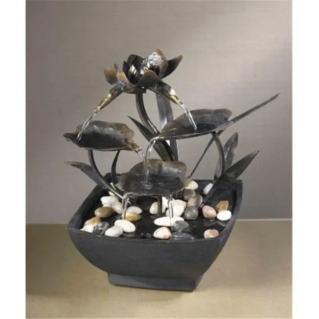

Free Shipping FCT006 Cadono Metal Leaves Tabletop Fountain