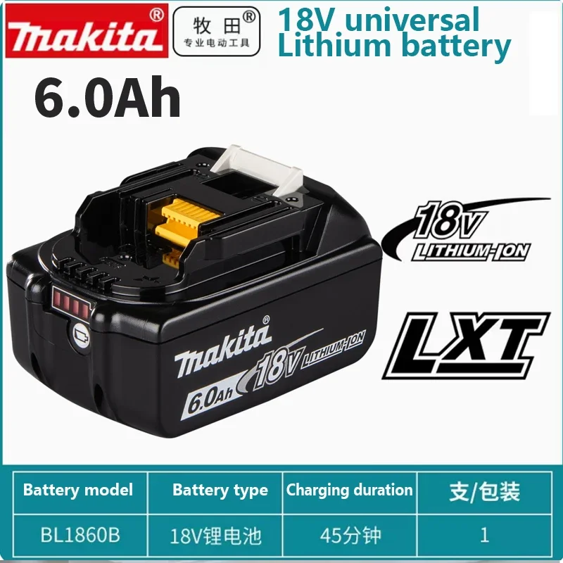 Оригинальная замена аккумулятора Makita 18 В 6 0 А BL1860B BL1850b BL1840 BL1830 BL1830B для